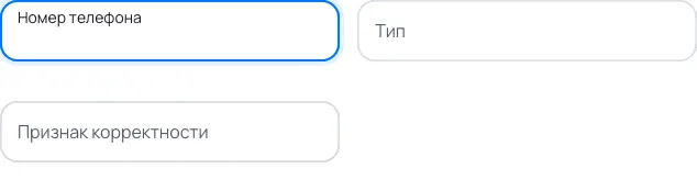 Форма с подсказками: Тип телефона в форме обратной связи